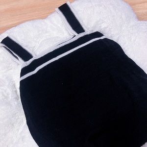 Black and White Knit Tank Top